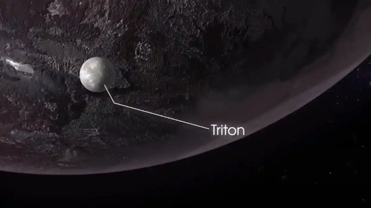 Neptune facts for kids with moons and rings diagram