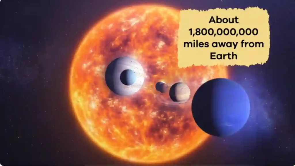 Uranus planet facts for kids showing the blue-green ice giant in space